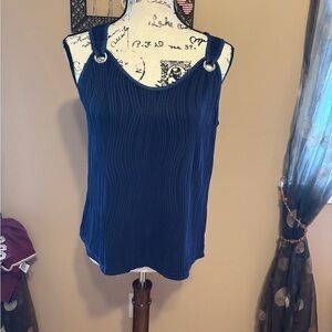 Navy Blue Sleeveless Top